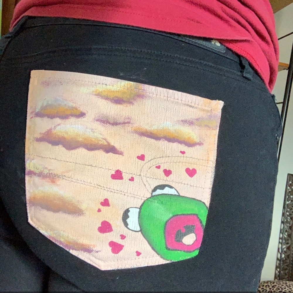 Custom Painted American Eagle Jeans Size 18